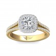 FlyerFit® 14K Yellow and 14K White Gold Split Shank Engagement Ring