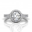 FlyerFit® 14K White Gold Split Shank Engagement Ring