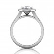 FlyerFit® 14K White Gold Split Shank Engagement Ring
