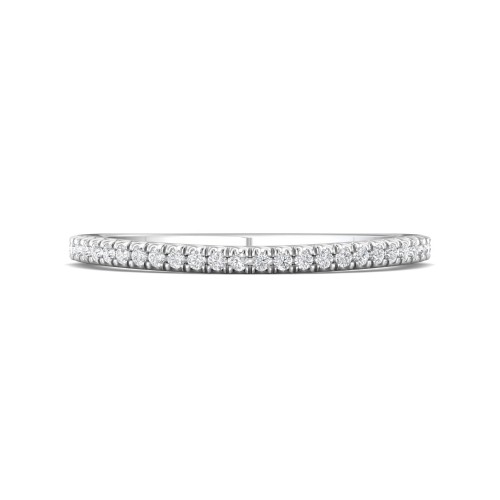 FlyerFit&reg; Platinum Micropave Cutdown Wedding Band