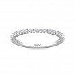 FlyerFit® 14K White Gold Micropave Cutdown Wedding Band