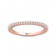 FlyerFit® 18K Pink Gold Micropave Cutdown Wedding Band