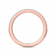 FlyerFit® 18K Pink Gold Micropave Cutdown Wedding Band