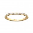 FlyerFit® 18K Yellow Gold Micropave Cutdown Wedding Band