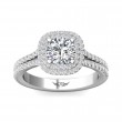 FlyerFit® Platinum Split Shank Engagement Ring