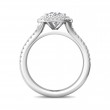 FlyerFit® Platinum Split Shank Engagement Ring