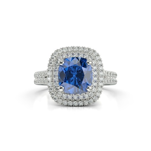 FlyerFit&reg; Platinum Split Shank Engagement Ring