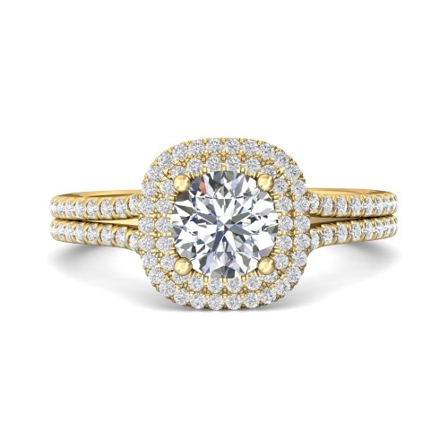 FlyerFit&reg; 14K Yellow Gold Split Shank Engagement Ring