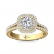FlyerFit® 14K Yellow Gold Split Shank Engagement Ring