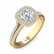 FlyerFit® 14K Yellow Gold Split Shank Engagement Ring