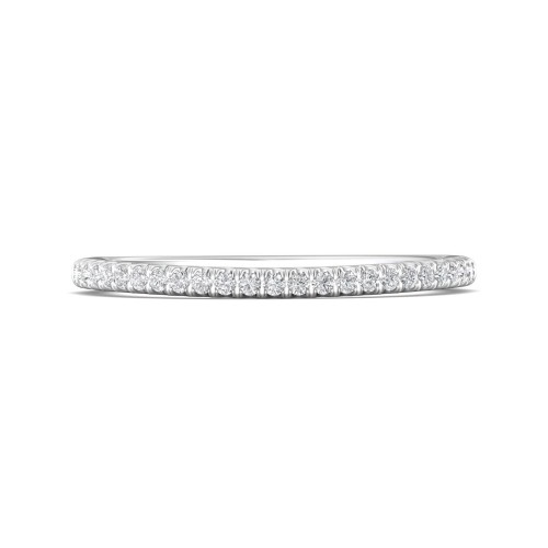 FlyerFit&reg; Platinum Micropave Cutdown Wedding Band