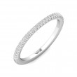 FlyerFit® 18K White Gold Micropave Cutdown Wedding Band