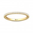 FlyerFit® 14K Yellow Gold Micropave Cutdown Wedding Band