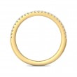 FlyerFit® 14K Yellow Gold Micropave Cutdown Wedding Band