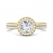 FlyerFit® 14K Yellow Gold Micropave Halo Engagement Ring