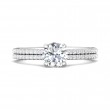 FlyerFit® 14K White Gold Micropave Engagement Ring