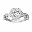 FlyerFit® Platinum Split Shank Engagement Ring