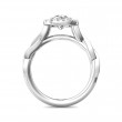 FlyerFit® Platinum Split Shank Engagement Ring