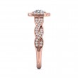 FlyerFit® 14K Pink Gold Split Shank Engagement Ring