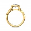 FlyerFit® 18K Yellow Gold Split Shank Engagement Ring
