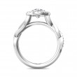 FlyerFit® Platinum Split Shank Engagement Ring