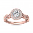 FlyerFit® 14K Pink Gold Split Shank Engagement Ring