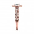 FlyerFit® 14K Pink Gold Split Shank Engagement Ring