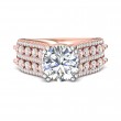 FlyerFit® 18K Pink Gold Shank And White Gold Top Encore Engagement Ring