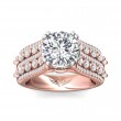 FlyerFit® 18K Pink Gold Shank And White Gold Top Encore Engagement Ring