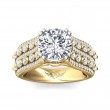 FlyerFit® 18K Yellow Gold Shank And White Gold Top Encore Engagement Ring