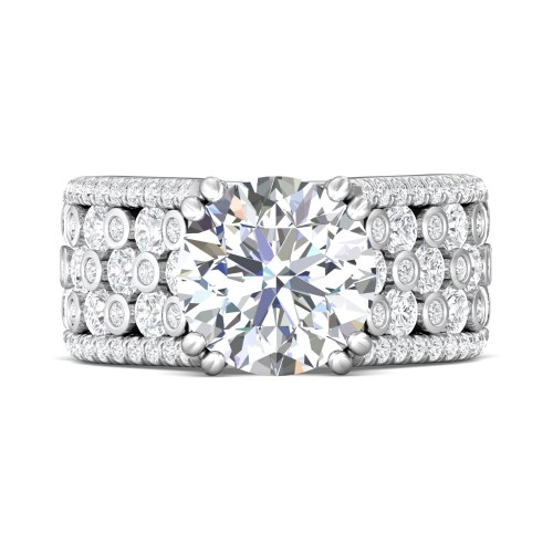 FlyerFit&reg; Platinum Encore Engagement Ring