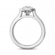 FlyerFit® 18K White Gold Split Shank Engagement Ring