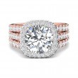 FlyerFit® 18K Pink Gold Shank And White Gold Top Encore Engagement Ring