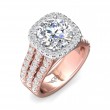 FlyerFit® 18K Pink Gold Shank And White Gold Top Encore Engagement Ring