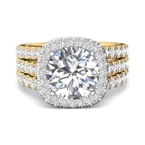FlyerFit&reg; 14K Yellow and 14K White Gold Encore Engagement Ring