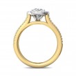 FlyerFit® 18K Yellow Gold Shank And White Gold Top Split Shank Engagement Ring