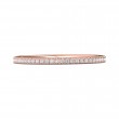 FlyerFit® 18K Pink Gold Micropave Cutdown Wedding Band