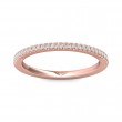 FlyerFit® 18K Pink Gold Micropave Cutdown Wedding Band