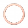 FlyerFit® 18K Pink Gold Micropave Cutdown Wedding Band
