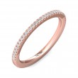 FlyerFit® 18K Pink Gold Micropave Cutdown Wedding Band