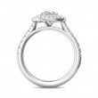 FlyerFit® 18K White Gold Micropave Halo Engagement Ring