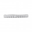 FlyerFit® 14K White Gold Micropave Cutdown Wedding Band