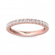 FlyerFit® 14K Pink Gold Micropave Cutdown Wedding Band
