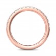 FlyerFit® 14K Pink Gold Micropave Cutdown Wedding Band