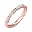 FlyerFit® 14K Pink Gold Micropave Cutdown Wedding Band