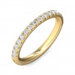 FlyerFit® 14K Yellow Gold Micropave Cutdown Wedding Band