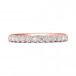 FlyerFit® 18K Pink Gold Shared Prong Wedding Band
