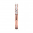 FlyerFit® 18K Pink Gold Shared Prong Wedding Band