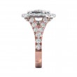 FlyerFit® 14K Pink Gold Shank And White Gold Top Encore Engagement Ring