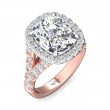 FlyerFit® 14K Pink Gold Shank And White Gold Top Encore Engagement Ring
